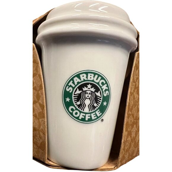 Starbucks Holiday Ceramic Ornament Set of 4 Christmas Coffee To Go Tumblers Coll - Picture 9 of 16